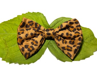 Cheetah Print Animal Bow, Animal Hair Clip, Girl bow, Girls safari animal clip