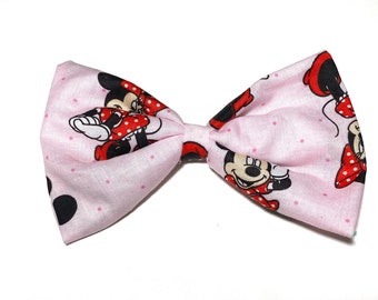Minnie Mouse hair bow , pink hair bow , girls hair clip, Valentines day gift