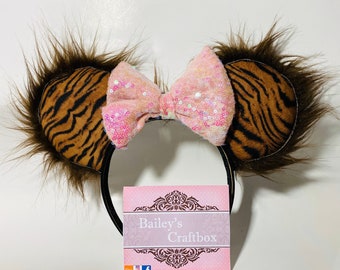 Safari Ears. Animal ears with fur, furry ears, lion king Minnie Mouse ears, animal kingdom headband..... READY TO SHIP