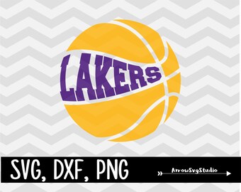 Lakers Basketball Svg Dxf Cut File For Cricut Silhouette Etsy