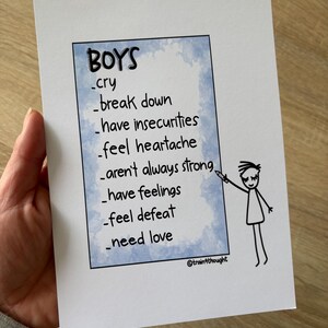 Wellbeing Postcard: Boys