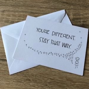 Tarjeta de bienestar: Eres diferente