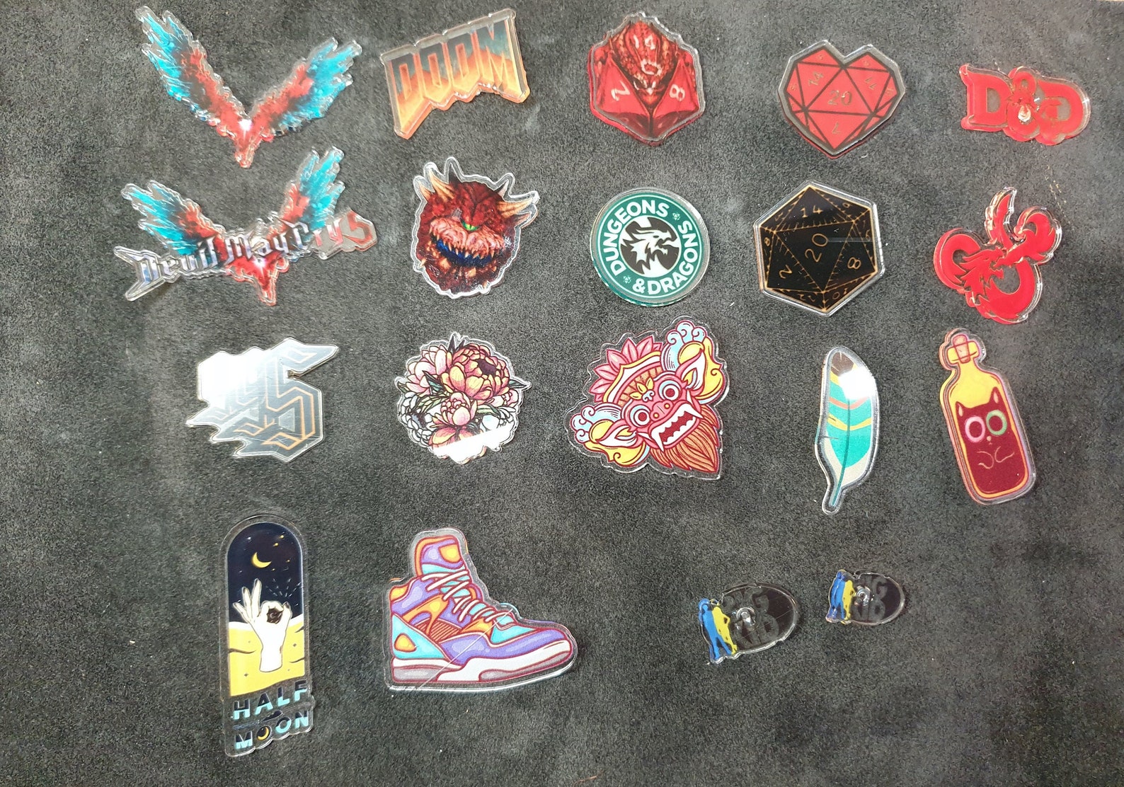 Custom Pins Printed Pins Diy Cut Pins Custom Shape Etsy