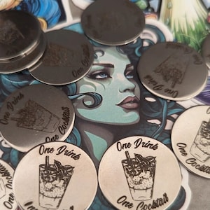 5-250 fichas de cóctel personalizadas, fichas de empresa, fichas metálicas de regalo, regalo para amigos, fichas con logotipo de marca personalizado, fichas de bebida personalizadas, grabadas