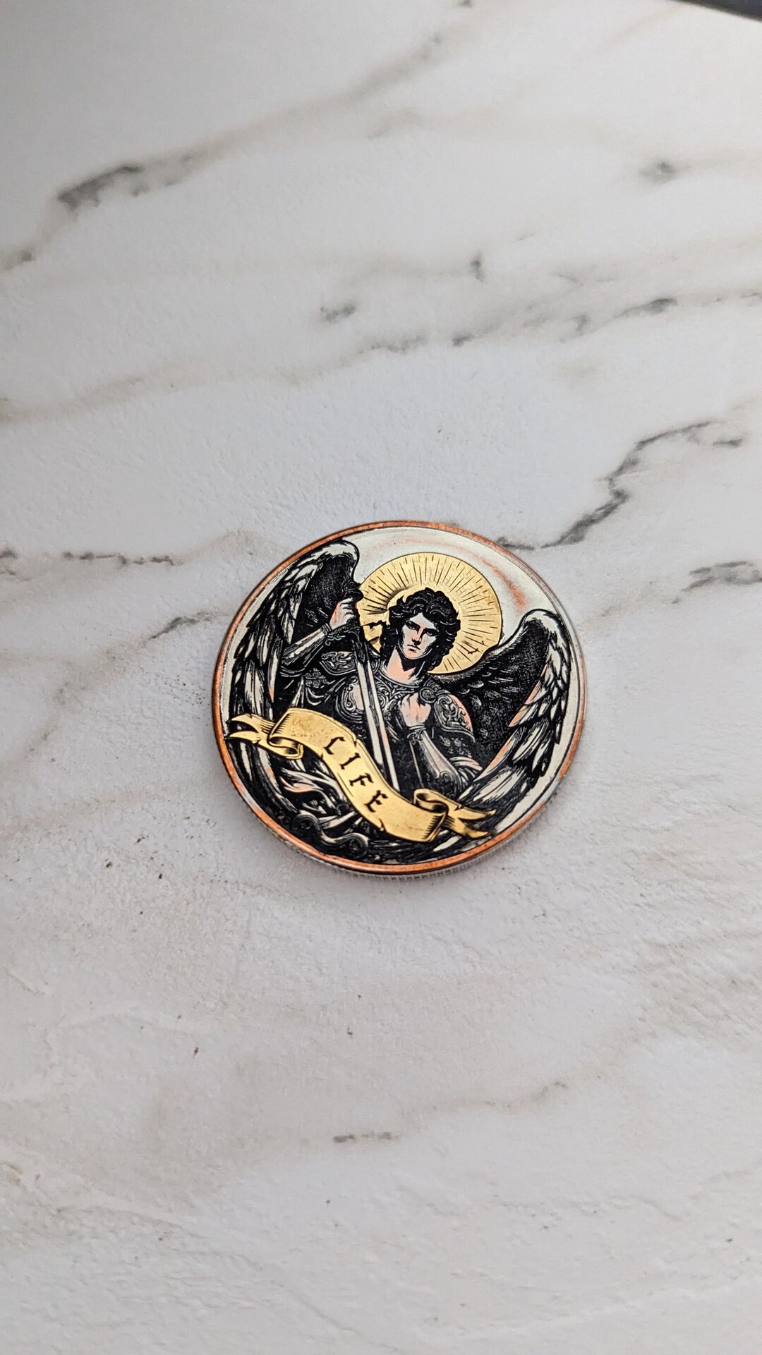 CUSTOM Coin ,custom Engraving Coin, Pendant,keychain ,pin Badge, Silver