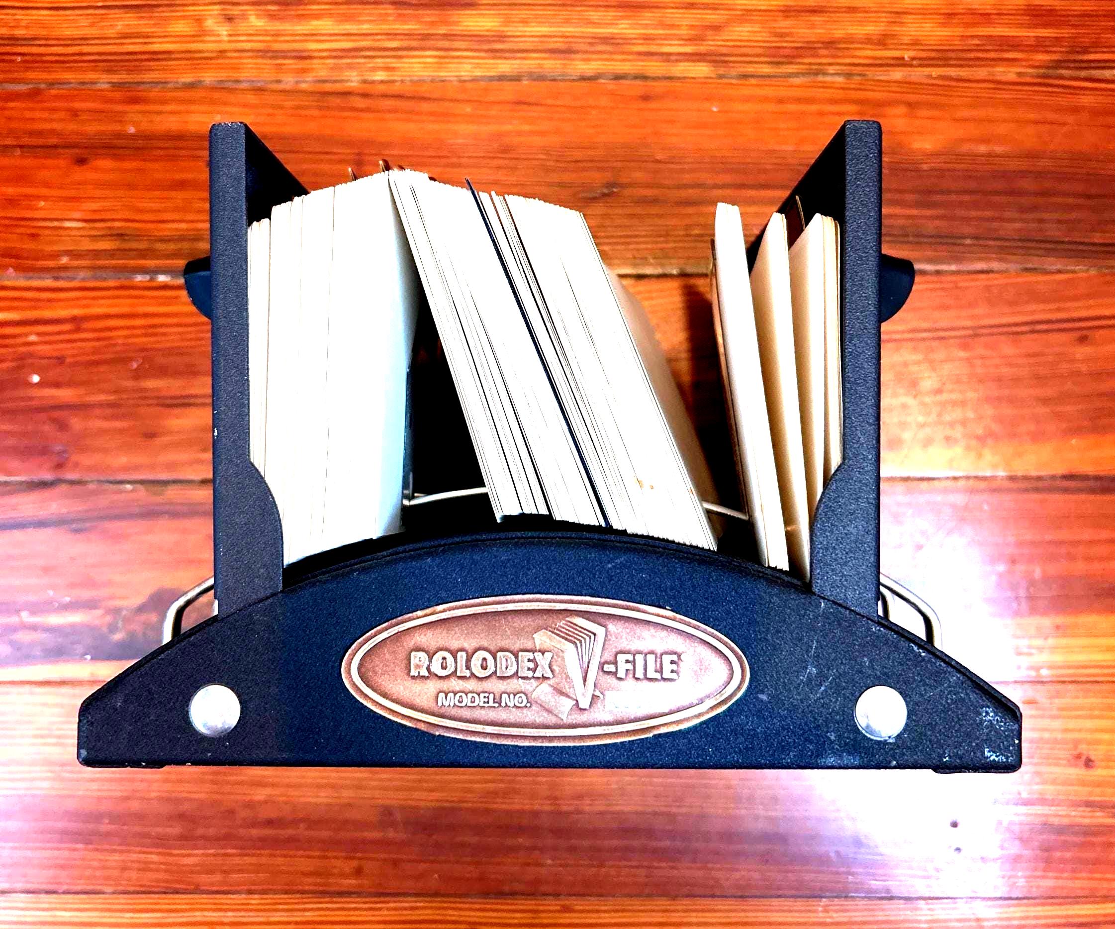 Vintage Metal Rolodex Card Holder - Etsy