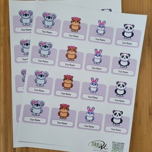Kids Stickers | Daycare - School Stickers | Waterproof Stickers | Vinyl Stickers | Stickers Sheet | Personalized Name Stickers | Cute Labels