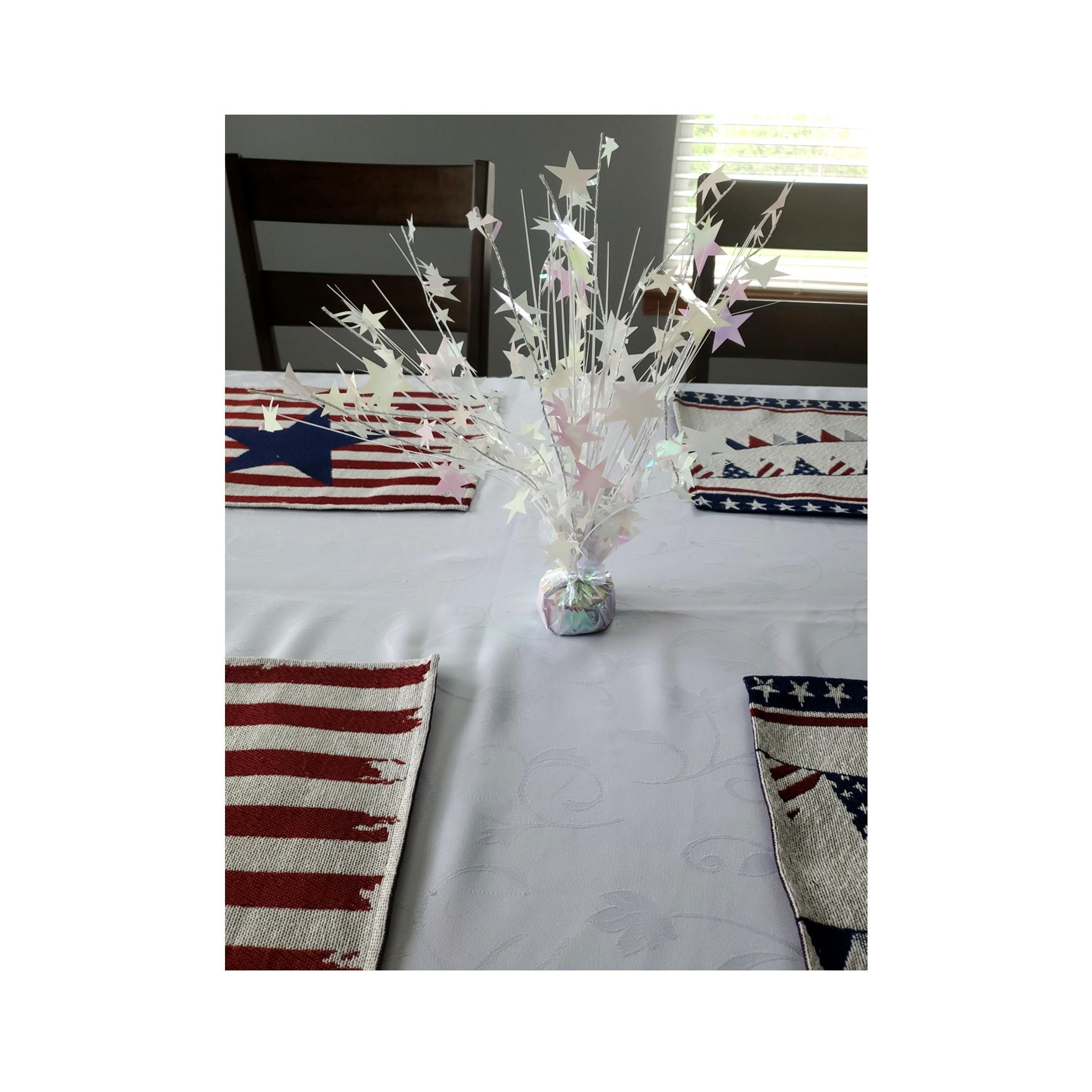 Balloon Weight Centre White Iridescent Decoration main image 1