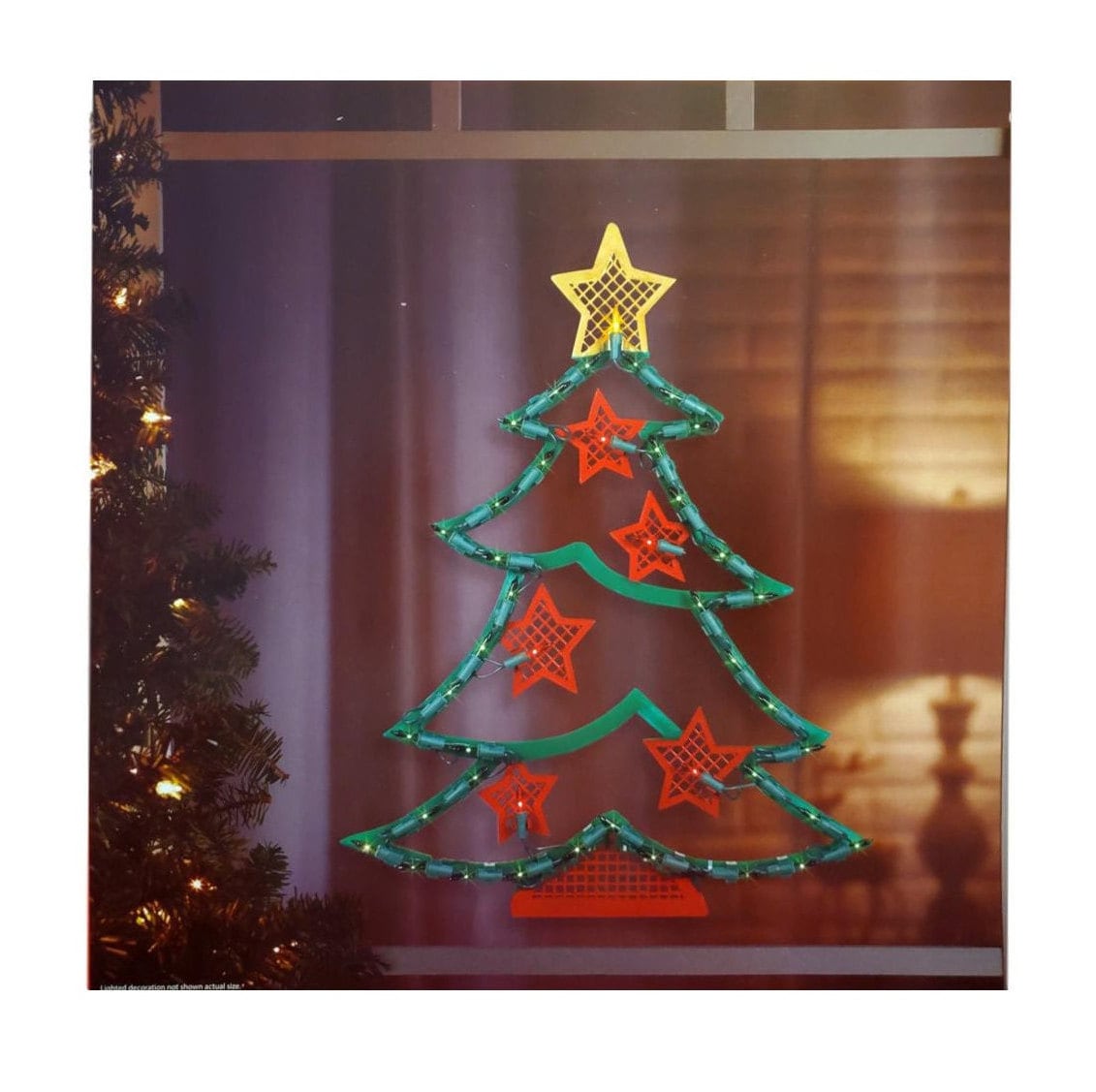 Christmas Tree Lighted Instant D cor Window Decoration 1 Piece