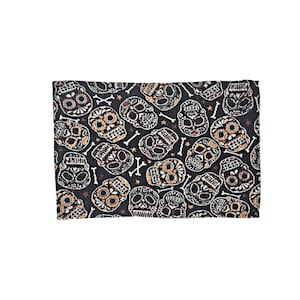 Halloween Skull and Bones Tapestry 13 x 19 Inch Place Mats - Set of 4