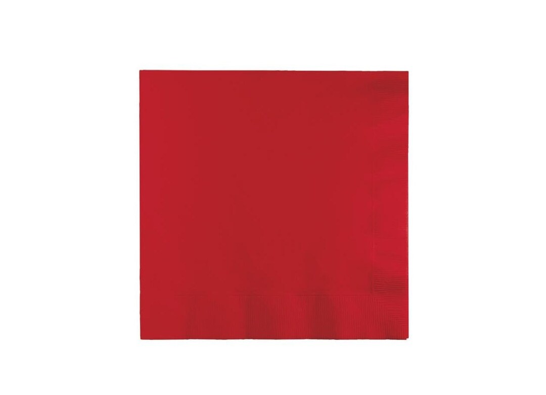Red Solid Color Paper Red Plain Solid Color Paper Disposable Luncheon Napkins - Etsy