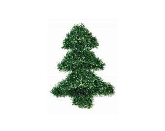 Christmas Tree Holiday Party Tinsel 14" x 11” Decoration - 1 Piece