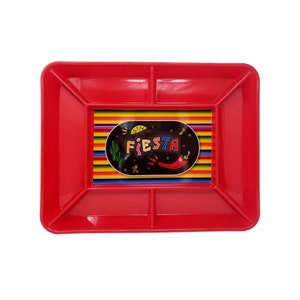 Fiesta Time Plastic Snack Tray Serving Platter 14 X 18 inches