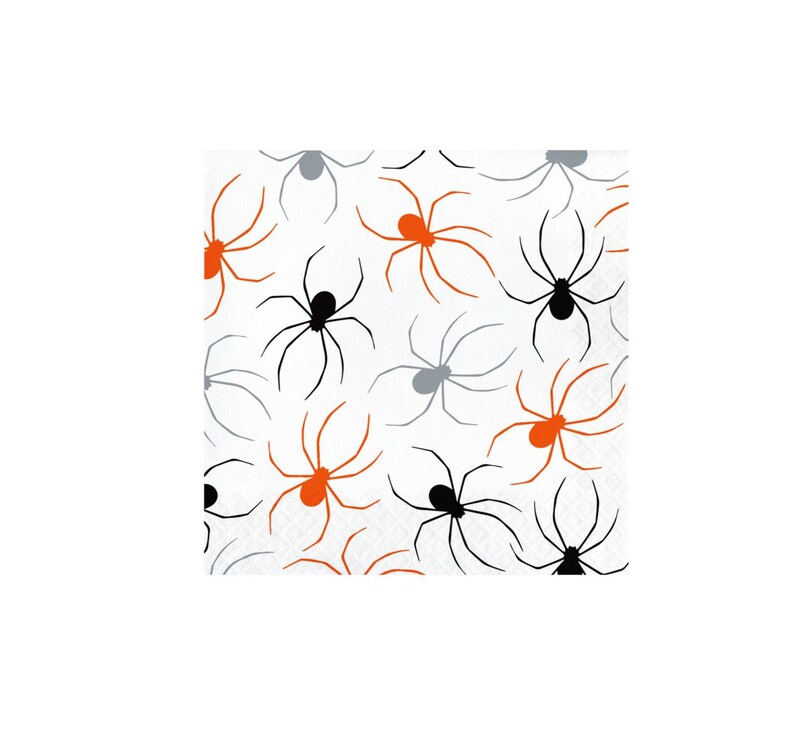Halloween Spiders Paper Luncheon Napkins \u2013 32 Count