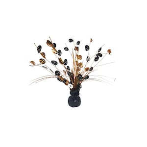 Halloween Black and Orange Pumpkin 15” Balloon Centerpiece – 1 Piece