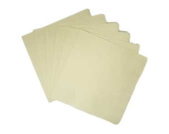 Ivory Plain Solid Color Paper Disposable Cocktail Beverage Napkins