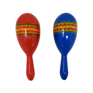 Fiesta Time Plastic Maracas 2 Assorted Colors – 4 Pieces