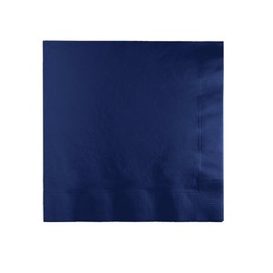 Navy Blue Plain Solid Color Paper Disposable Luncheon Napkins