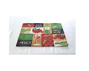 Wine Tapestry Place Mats 13 in x 19 in – Set of 4