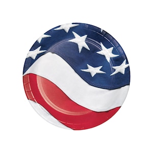 Patriotic Freedom&#39;s Flag 7-inch Dessert Plates - 8 Count
