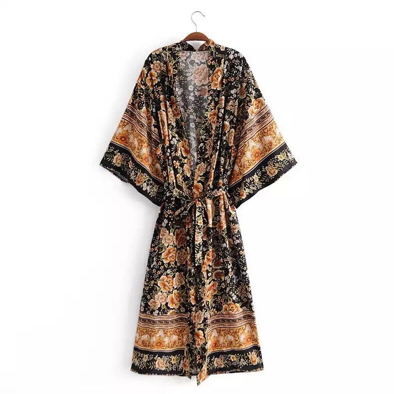 boho cotton robe