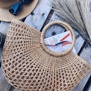 Bohemian Shopping Basket Large Bohemian Straw Basket Boho Shopper Boho Beach Bag Bohemian Shopper Straw handbag Woven Basket image 1