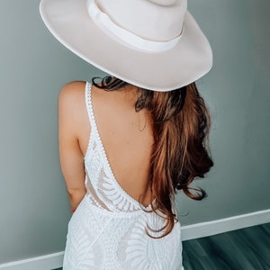 Bohemian Wedding Hat | Boho Hat| Oversized Boho Bridal Hat | Bohemian Bridal Hat | Boho Luxe Bolero Hat | Fedora Hat