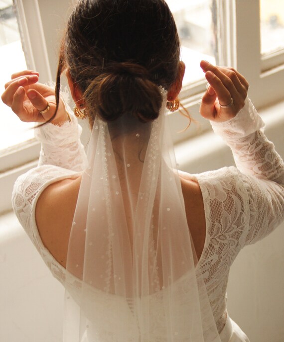 Diamond Wedding Veil Cathedral Diamond Bridal Veil Soft Tulle