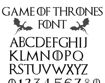 Game Of Thrones Font Svg Game Of Thrones Alphabet Font Svg Eps