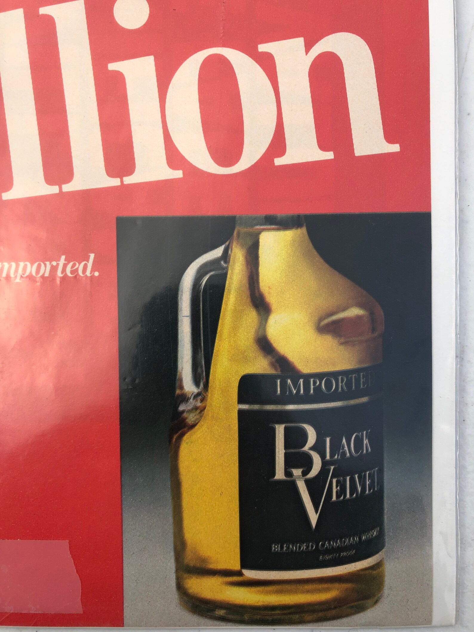 Canadian Black Velvet Whiskey Feels Like a Million Print Ad Etsy