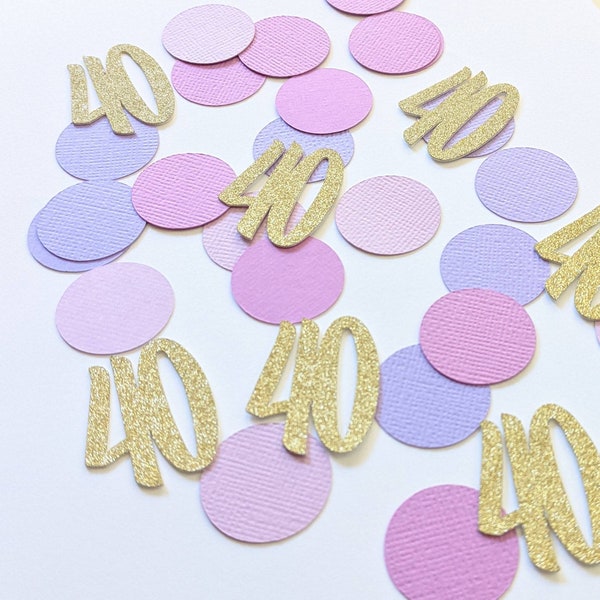 CHOOSE YOUR NUMBER Birthday Decorations / Rose Gold, Silver, Gold, Purple / Party Decorations / Birthday Confetti / 21, 30, 40, 50, 60, 70