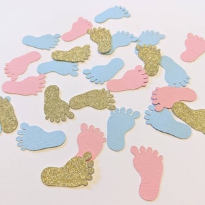Gender Reveal Confetti choose Silver Or Gold / Pink and Blue Baby Decorations / Baby Shower Decorations / Gender Reveal Decorations