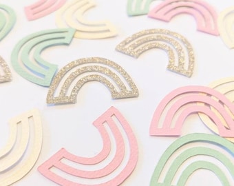 Rainbow Confetti / Pink, Sage, Rose Gold / Table Decorations / Unicorn Party/ Party Decorations /Baby Shower / Pride / Custom / Birthday