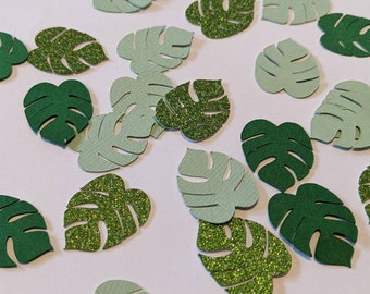 Jungle Party Decorations / Jungle Confetti /  Leaf Confetti / Jungle Decorations / Table Decorations / Party Decorations / Green Party Decor