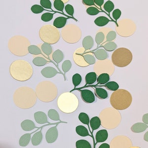 Eukalyptusblätter / Eukalyptusblatt / Ureinwohner Blattschmuck / Blatt-Partydeko / Salbeigrüne und goldene Blattdekoration