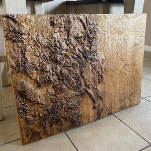 Carte en relief 3D du Colorado, 29 pouces