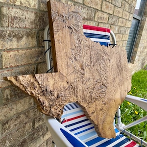 Carte en relief 3D du Texas, 29 pouces