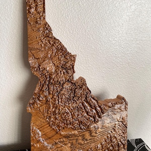 Carte en relief 3D de l'Idaho, 15 po.