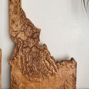 Carte en relief 3D de l'Idaho, 30 pouces