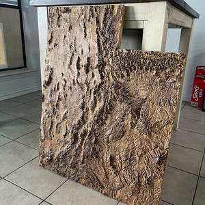 Carte en relief 3D de l'Utah, 35 po.