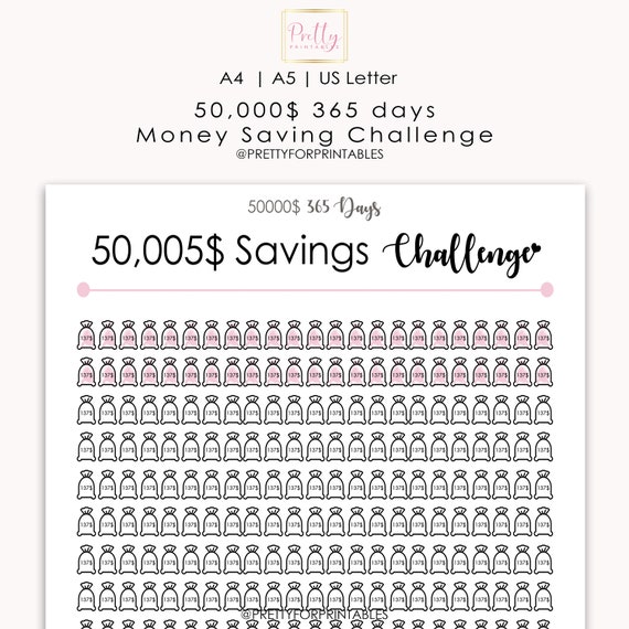 Save 50000 Dollars In 365 Days 365 Days Money Saving Etsy save-50000-dollars-in-365-days-365-days-money-saving-etsy