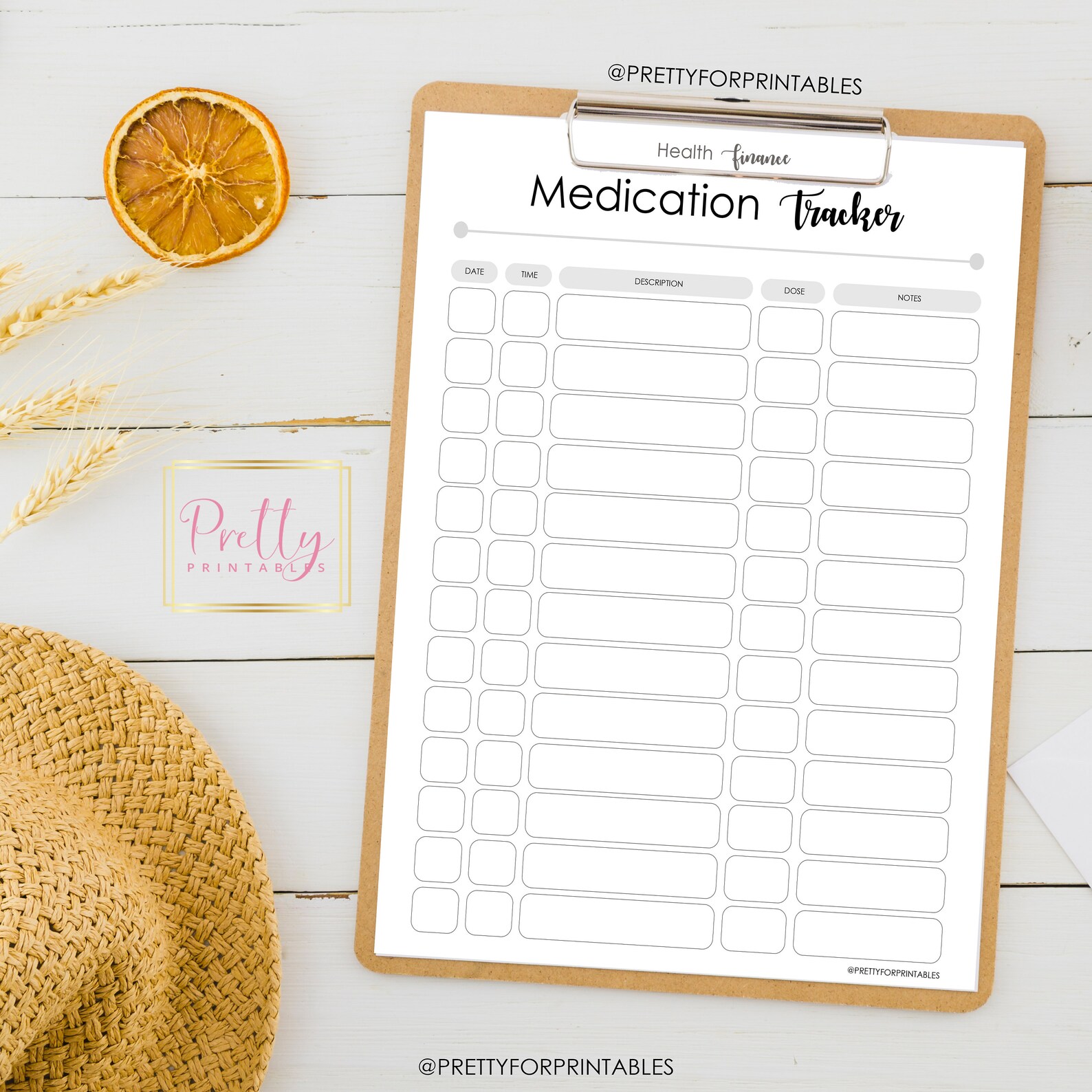 Medication Tracker Printable Med Tracker Medicine and - Etsy