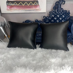 1/6 Scale Black Leather Pillows for Barbie, Intergrity Toys dolls