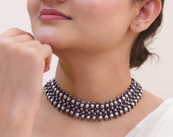 Oxidized Choker - Etsy Australia