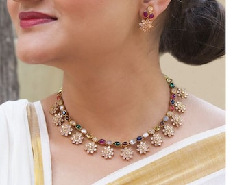 Navaratna Necklace - Etsy