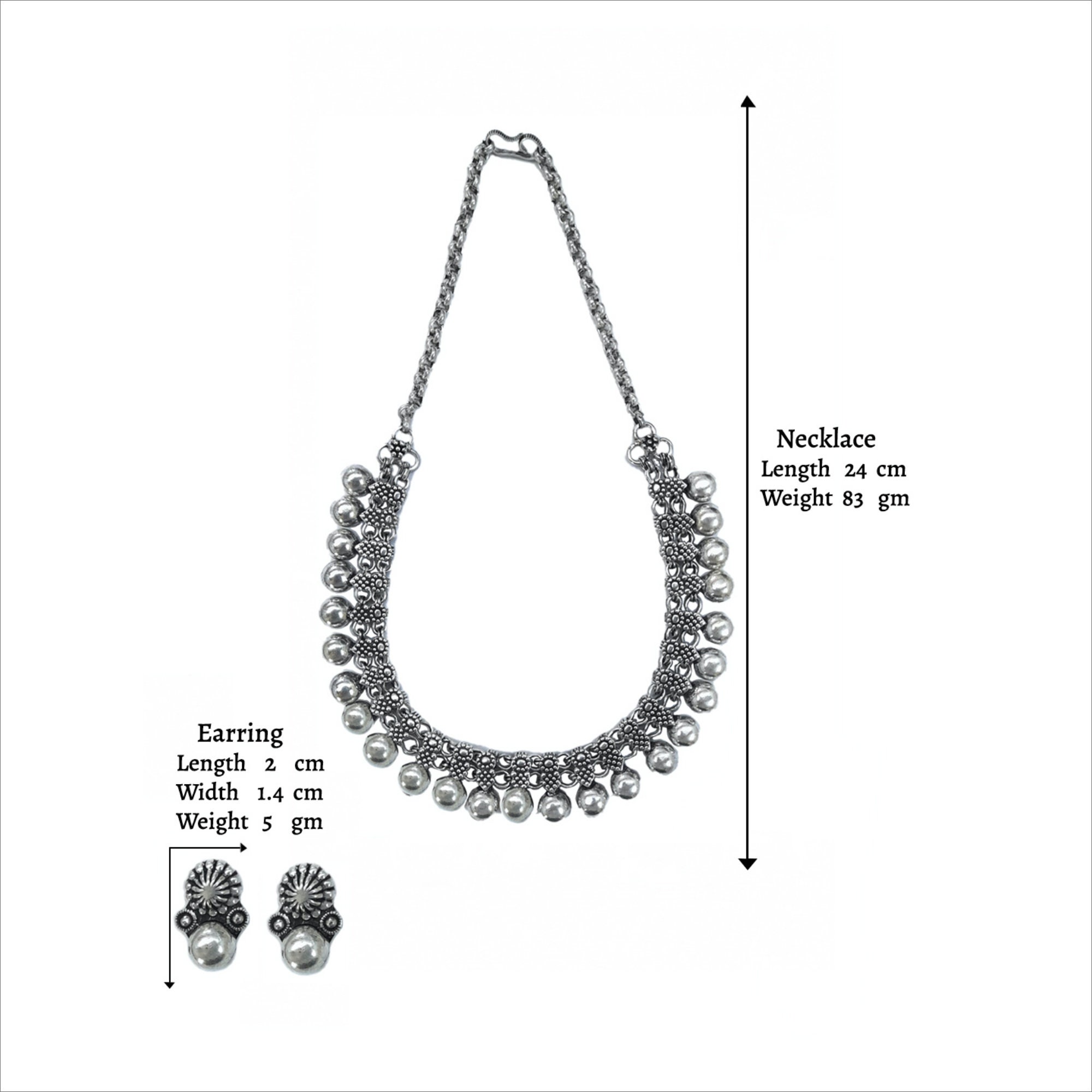 Kolhapuri Oxidized German Silver 