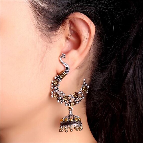 Buy Floral Chand Bali Diamond Hanging Earrings online-KARAGIRI | FESTIVE  SALE – Karagiri Global