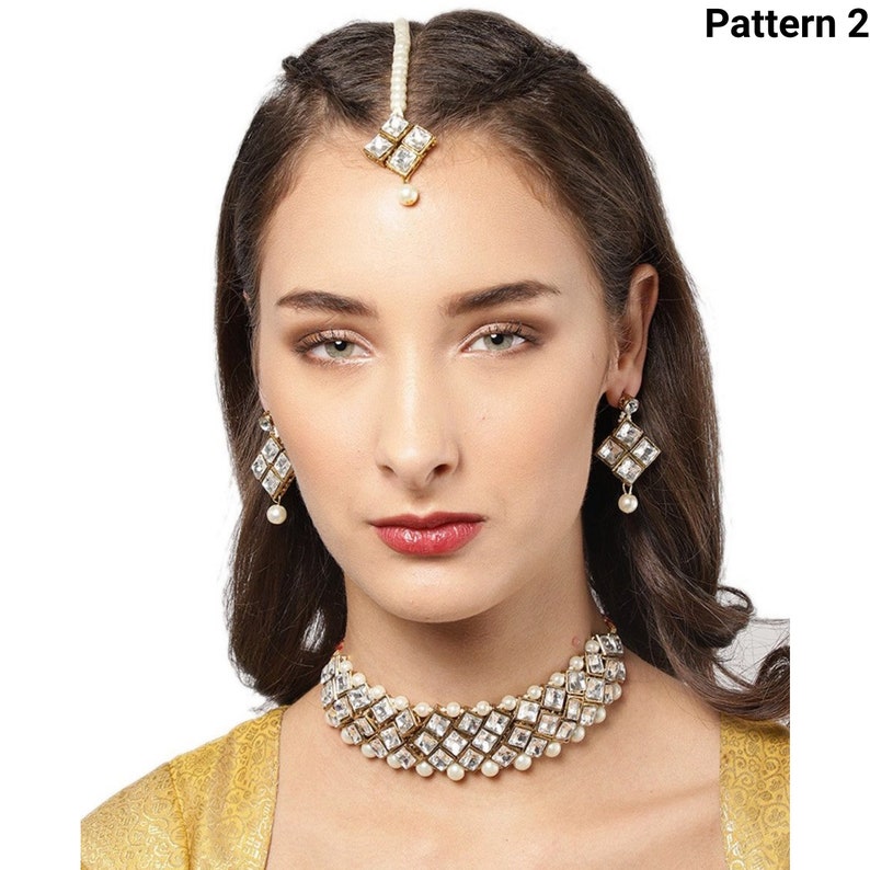 Zaveri Pearls Indian Jewelry Gold Plated Kundan Jewellery Set Etsy