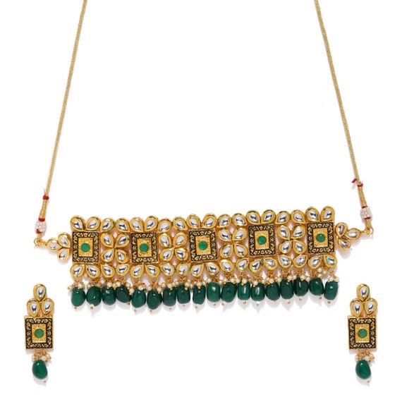Zaveri Pearls Gold Tone Kundan Dangling 