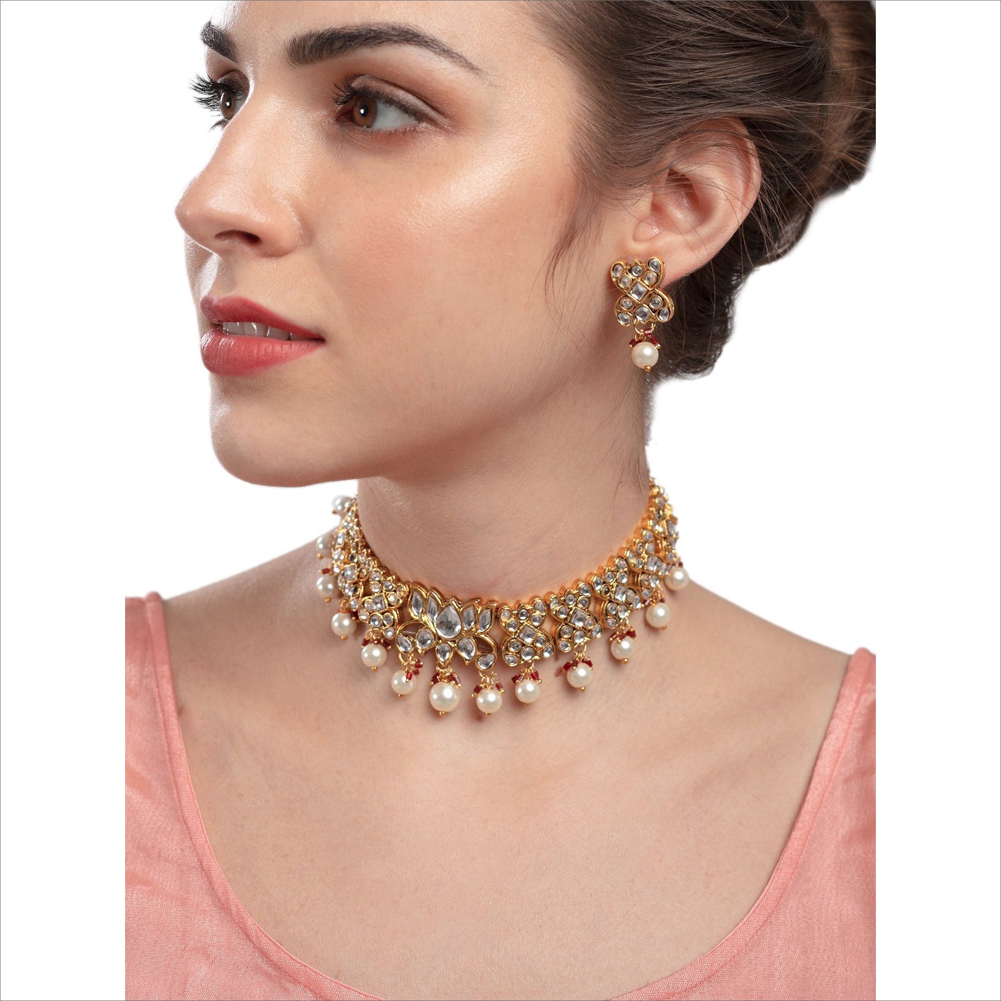 Quality Gold Plated Kundan Stone Pearl 
